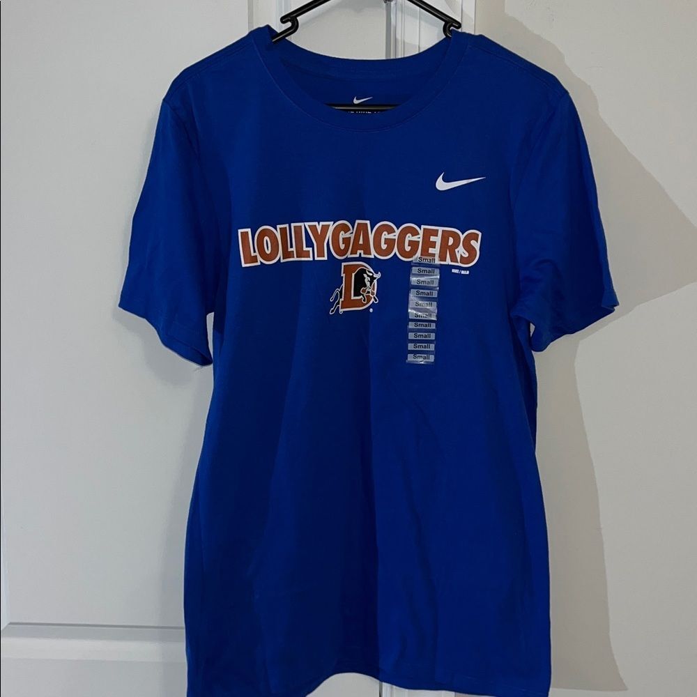 New Nike Bull Durham Bulls Lollygaggers Baseball MILB minor League T shirts Blue